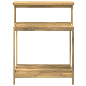 Outdoor Umtopfbank 86,5 x 48,5 x 106 cm Massivholz Akazie Weiß
