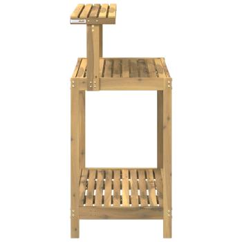 Outdoor Umtopfbank 86,5 x 48,5 x 106 cm Massivholz Akazie Weiß