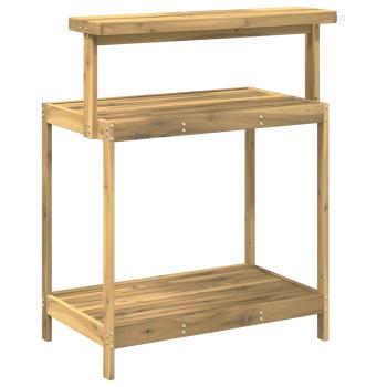 Outdoor Umtopfbank 86,5 x 48,5 x 106 cm Massivholz Akazie Weiß