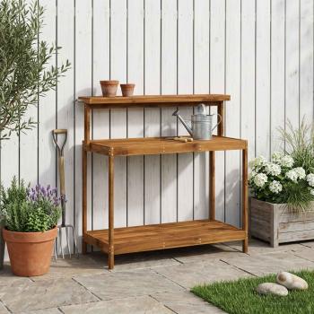 ARDEBO.de - Outdoor Umtopfbank 111,5 x 48,5 x 107 cm Massivholz Akazie