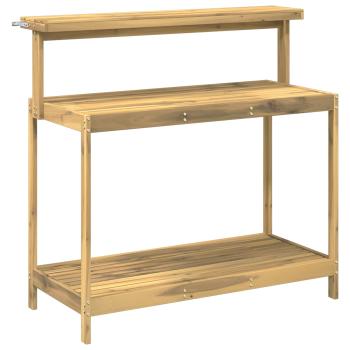 Outdoor Umtopfbank 111,5 x 48,5 x 107 cm Massivholz Akazie Weiß