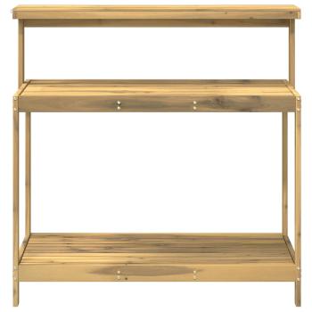 Outdoor Umtopfbank 111,5 x 48,5 x 107 cm Massivholz Akazie Weiß
