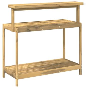 Outdoor Umtopfbank 111,5 x 48,5 x 107 cm Massivholz Akazie Weiß