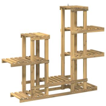 Pflanzenständer Weiß 118 x 25 x 96,5 cm Massivholz Akazie