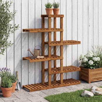 ARDEBO.de - Pflanzenständer Natur 93 x 25 x 114,5 cm Massivholz Akazie