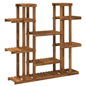 Pflanzenständer Natur 123 x 25 x 114,5 cm Massivholz Akazie