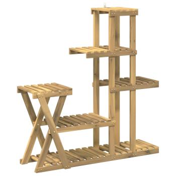 Pflanzenständer Weiß gewaschen 95 x 25 x 101,5 cm