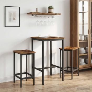 ARDEBO.de - Barhocker 2 Stk. Altholz 40 x 32 x 74 cm Holzwerkstoff