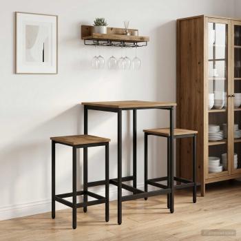 ARDEBO.de - Barhocker 2 Stk. Artisan-Eiche 40 x 32 x 74 cm Holzwerkstoff