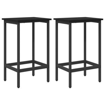 Barhocker 2 stk. Schwarz Eichen-Optik 40 x 32 x 64 cm