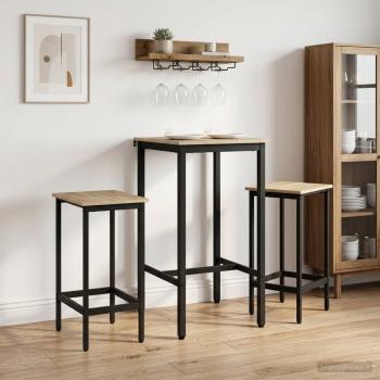 ARDEBO.de - Barhocker 2 Stk. Sonoma-Eiche 40 x 32 x 64 cm Holzwerkstoff