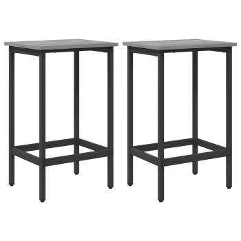 Barhocker 2 Stk. Sonoma-Grau 40 x 32 x 64 cm Holzwerkstoff