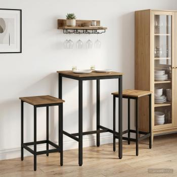 ARDEBO.de - Barhocker 2 Stk. Artisan-Eiche 40 x 32 x 64 cm Holzwerkstoff