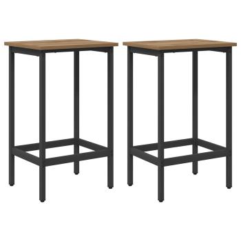 Barhocker 2 Stk. Artisan-Eiche 40 x 32 x 64 cm Holzwerkstoff