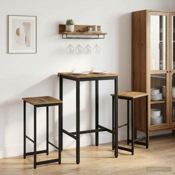 ARDEBO.de - Barhocker 2 stk. Artisan-Eiche 40 x 32 x 64 cm Holzwerkstoff