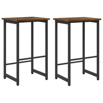 Barhocker 2 Stk. Raucheiche 40 x 32 x 64 cm Holzwerkstoff