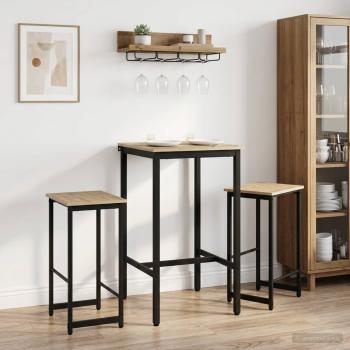 ARDEBO.de - Barhocker 2 stk. Sonoma-Eiche 40 x 32 x 64 cm Holzwerkstoff