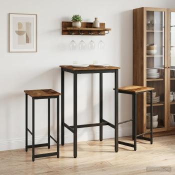 ARDEBO.de - Barhocker 2 Stk. Altholz 40 x 32 x 74 cm Holzwerkstoff
