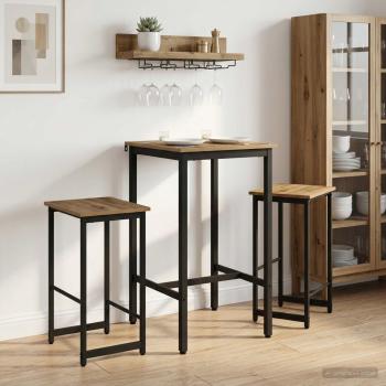 ARDEBO.de - Barhocker 2 stk. Artisan-Eiche 40 x 32 x 74 cm Holzwerkstoff