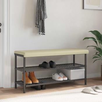 ARDEBO.de - Bankkissen Kunstleder Creme Tiefe 35 cm