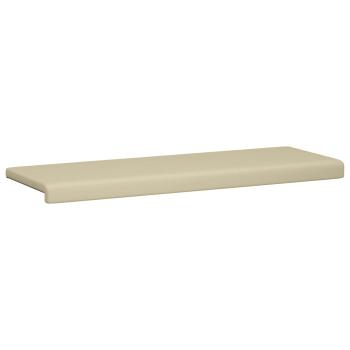 Bankkissen Kunstleder Creme Tiefe 35 cm