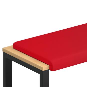 Bankkissen Kunstleder Rot Tiefe 35 cm