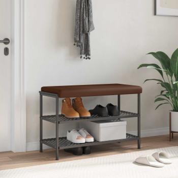 ARDEBO.de - Bankkissen Kunstleder Braun Tiefe 35 cm