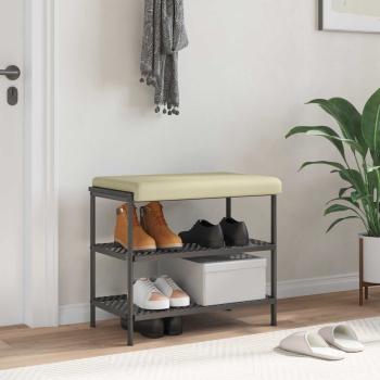 ARDEBO.de - Bankkissen Kunstleder Creme Tiefe 35 cm