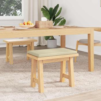 Bankkissen Kunstleder Creme Tiefe 35 cm