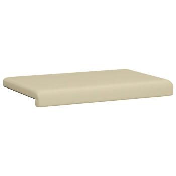 Bankkissen Kunstleder Creme Tiefe 35 cm