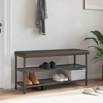 ARDEBO.de - Bankkissen Kunstleder Grau Tiefe 35 cm
