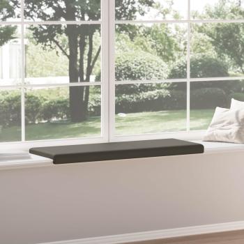 Bankkissen Kunstleder Grau Tiefe 35 cm