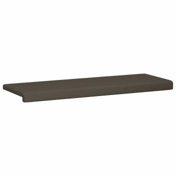 Bankkissen Kunstleder Grau Tiefe 35 cm