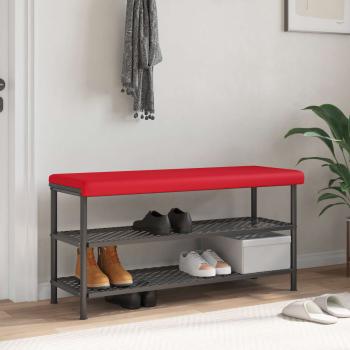 ARDEBO.de - Bankkissen Kunstleder Rot Tiefe 35 cm