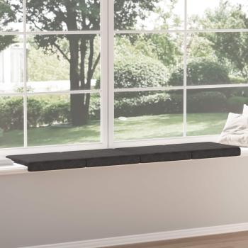 Bankkissen 4 stk. Kunstleder Schwarz Tiefe 35 cm