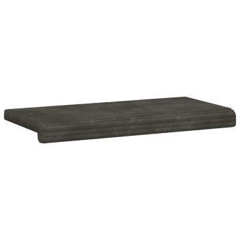 Bankkissen Plüschcord Anthrazit Tiefe 35 cm