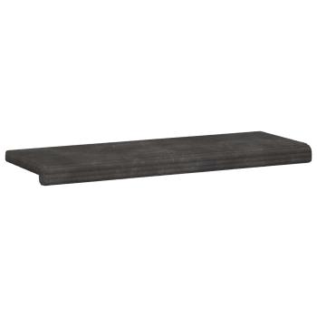Bankkissen Plüschcord Dunkelgrau Tiefe 35 cm