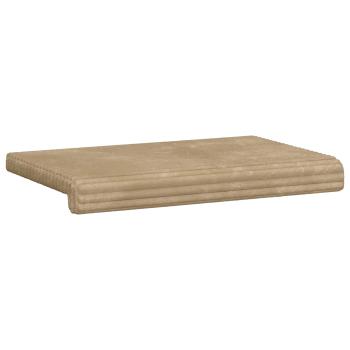 Bankkissen Plüschcord Taupe Tiefe 35 cm