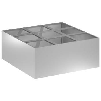 Garten-Pflanzgefäß Silber 100 x 100 x 50 cm Verzinkter Stahl