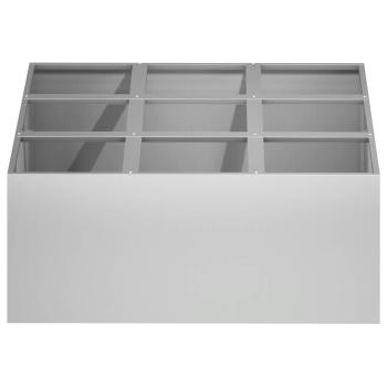 Garten-Pflanzgefäß Silber 100 x 100 x 50 cm Verzinkter Stahl