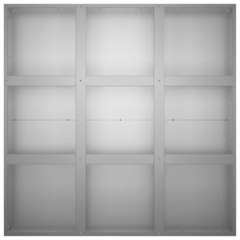 Garten-Pflanzgefäß Silber 100 x 100 x 50 cm Verzinkter Stahl
