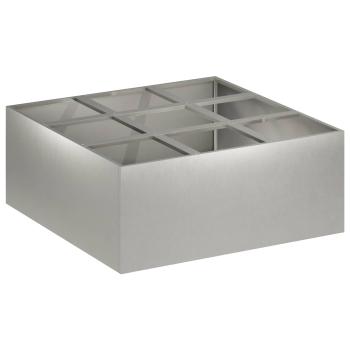 Garten-Pflanzgefäß Silber 100 x 100 x 30 cm Edelstahl