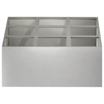 Garten-Pflanzgefäß Silber 100 x 100 x 30 cm Edelstahl