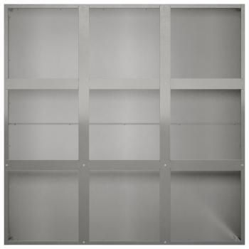 Garten-Pflanzgefäß Silber 100 x 100 x 30 cm Edelstahl