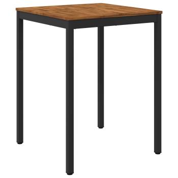 ARDEBO.de - Gartenbar-Tisch Natürlich und Schwarz 80 x 80,5 x 105 cm