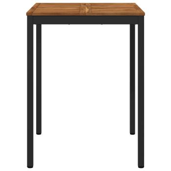 Gartenbar-Tisch Natürlich und Schwarz 80 x 80,5 x 105 cm