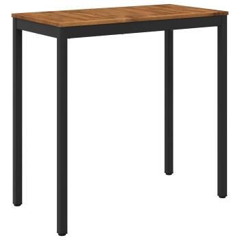 ARDEBO.de - Gartenbar-Tisch Natürlich und Schwarz 108,5 x 55 x 105 cm