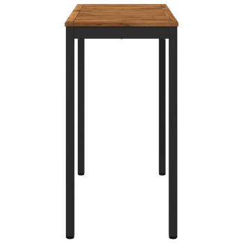 Gartenbar-Tisch Natürlich und Schwarz 108,5 x 55 x 105 cm