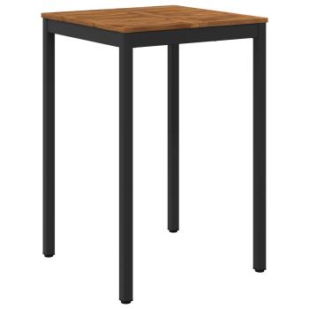 ARDEBO.de - Gartenbar-Tisch Natürlich und Schwarz 70 x 68,5 x 105 cm