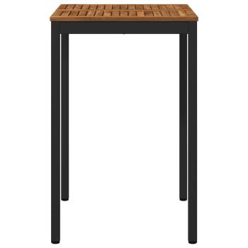 Gartenbar-Tisch Natürlich und Schwarz 70 x 68,5 x 105 cm